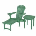 Cama Oceanic Collection Adirondack Chaise Lounge Chair Foldable, cup and glass holder, built in ottoman CA3353069